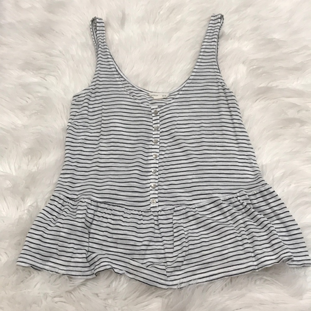 Peplum Strip tank top